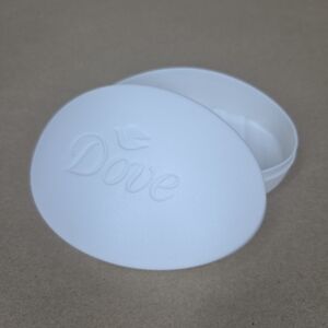 Dove Bar Soap Storage Case Holder Travel Oval White